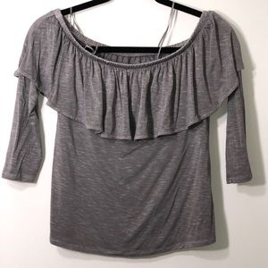 NEW! AMERICAN EAGLE, Grey, Off the shoulder Top